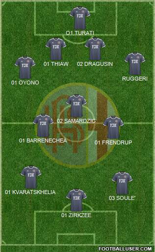 Alessandria football formation