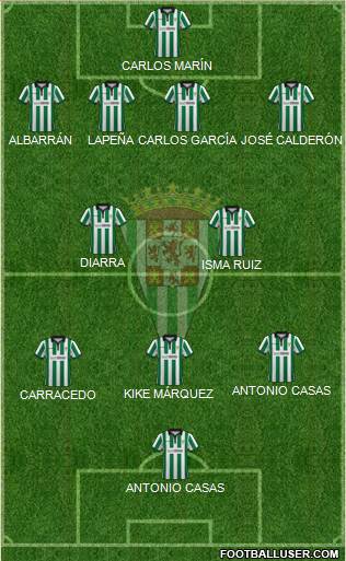 Córdoba C.F., S.A.D. football formation