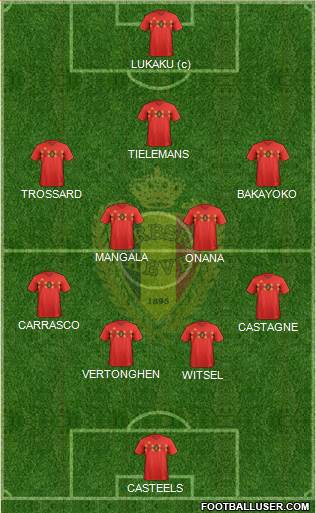 Belgium 4-4-1-1 football formation