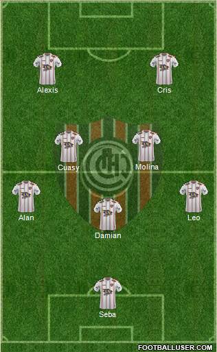 Chacarita Juniors 4-4-1-1 football formation