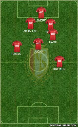 R Standard de Liège 4-2-3-1 football formation