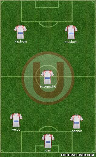 C Universitario D 3-4-1-2 football formation