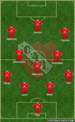 Independiente football formation