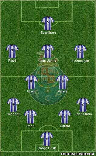 Futebol Clube do Porto - SAD 4-2-3-1 football formation