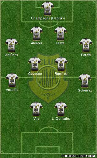 Olimpo de Bahía Blanca 4-4-2 football formation