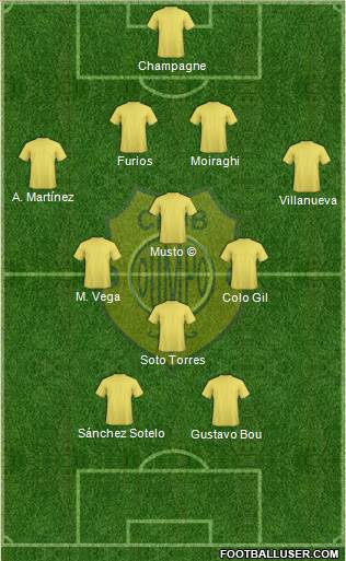 Olimpo de Bahía Blanca football formation