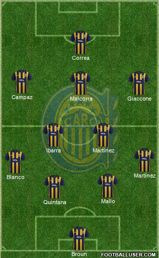 Rosario Central 4-2-3-1 football formation