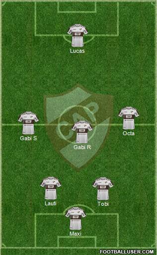 Platense 4-5-1 football formation