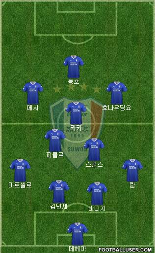 Suwon Samsung Blue Wings 4-2-3-1 football formation