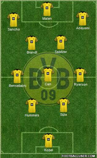 Borussia Dortmund football formation