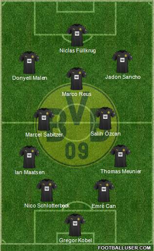 Borussia Dortmund 4-2-3-1 football formation