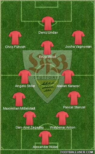 VfB Stuttgart 4-2-3-1 football formation