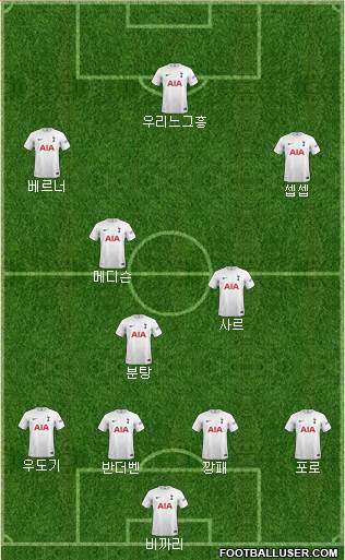 Tottenham Hotspur Formation 2024