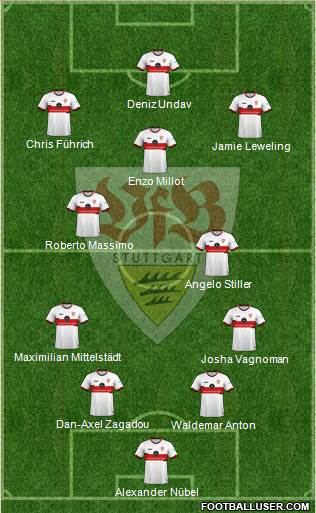 VfB Stuttgart 4-2-3-1 football formation