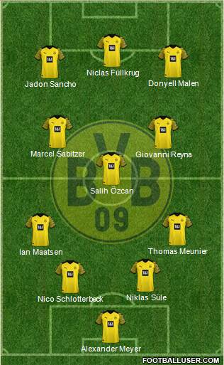 Borussia Dortmund football formation