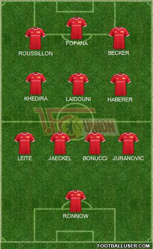 1.FC Union Berlin 5-4-1 football formation