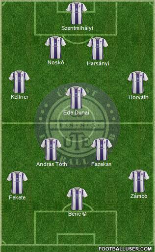 Újpest FC 4-1-2-3 football formation