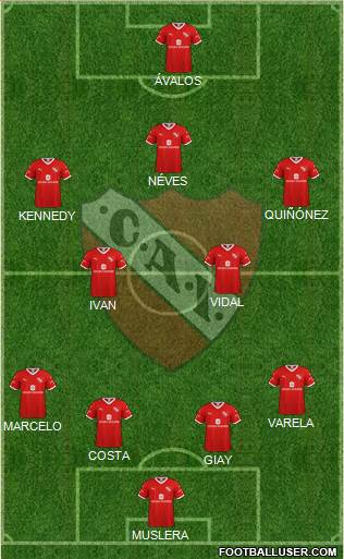 Independiente football formation