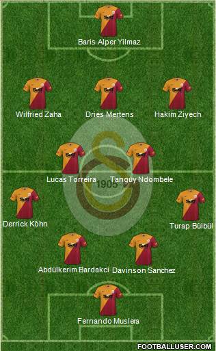 Galatasaray SK 4-2-3-1 football formation