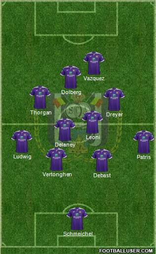 RSC Anderlecht football formation