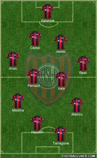 San Lorenzo de Almagro football formation