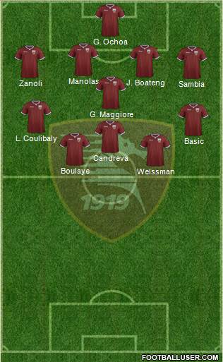 Salernitana football formation