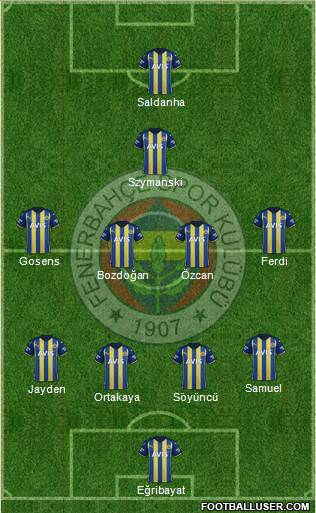 Fenerbahçe SK 4-4-1-1 football formation