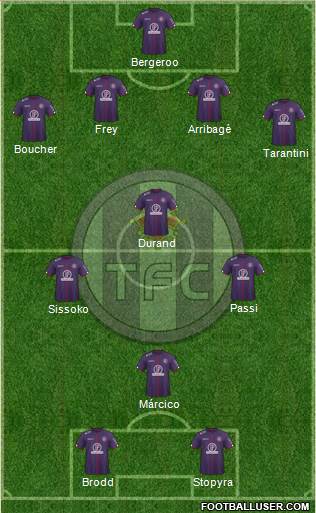 Toulouse Football Club 4-3-3 football formation