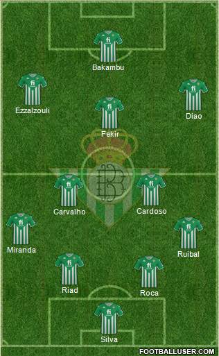 Real Betis B., S.A.D. 4-2-3-1 football formation