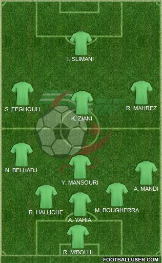 Algeria 5-4-1 football formation