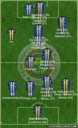 Fenerbahçe SK Formation 2024