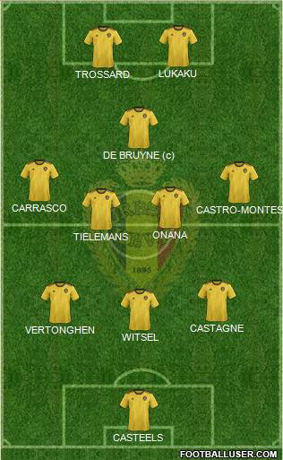 Belgium 3-4-1-2 football formation