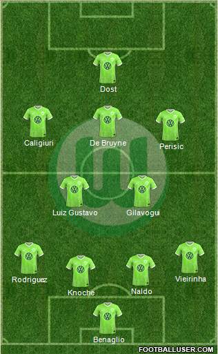 VfL Wolfsburg 4-2-3-1 football formation