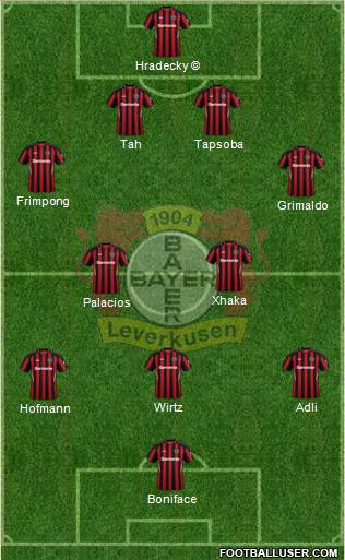 Bayer 04 Leverkusen Formation 2024