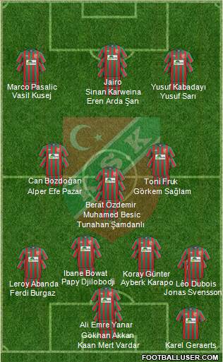 Karsiyaka 3-5-1-1 football formation