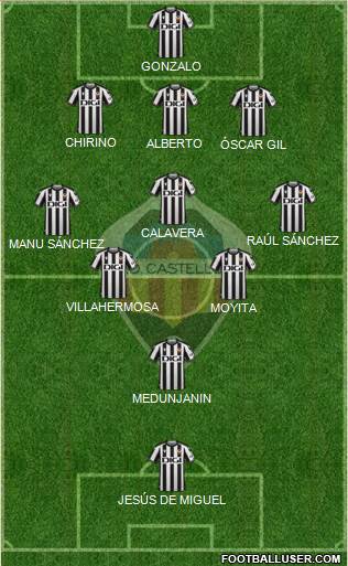 C.D. Castellón S.A.D. 4-2-4 football formation