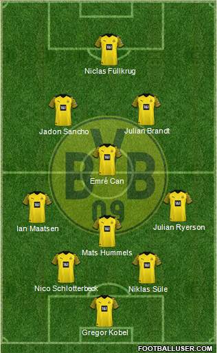 Borussia Dortmund football formation