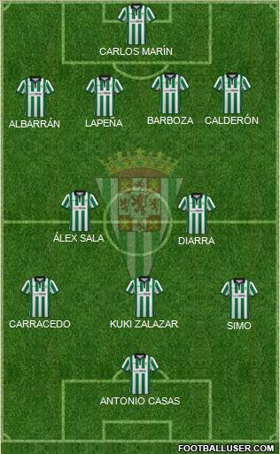 Córdoba C.F., S.A.D. football formation