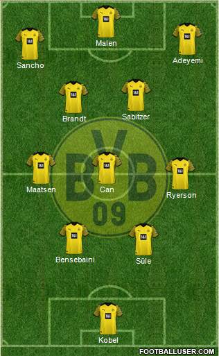 Borussia Dortmund football formation