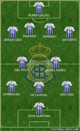 R.C. Recreativo de Huelva S.A.D. 3-4-2-1 football formation