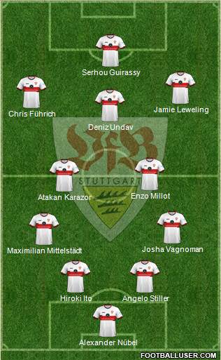 VfB Stuttgart 4-2-3-1 football formation