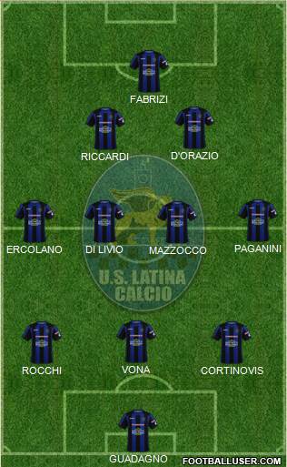 Latina 4-2-4 football formation