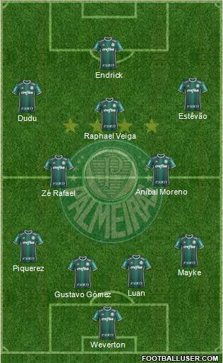 SE Palmeiras football formation