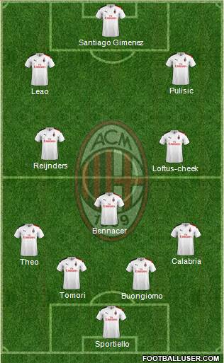 A.C. Milan football formation