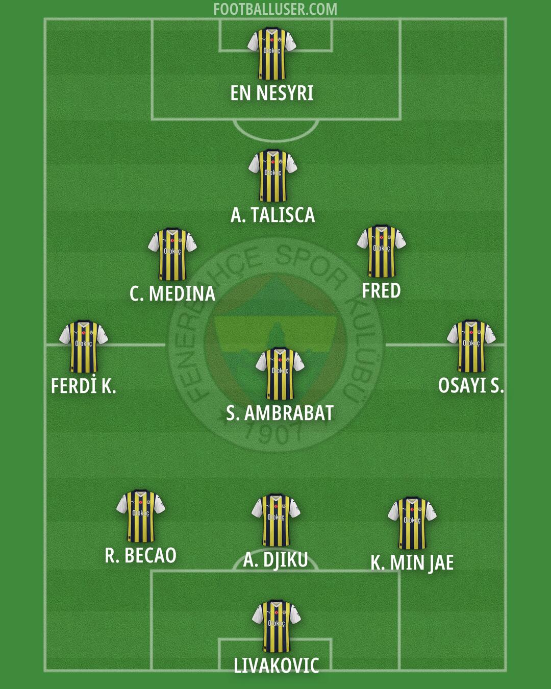 Fenerbahçe Formation 2024