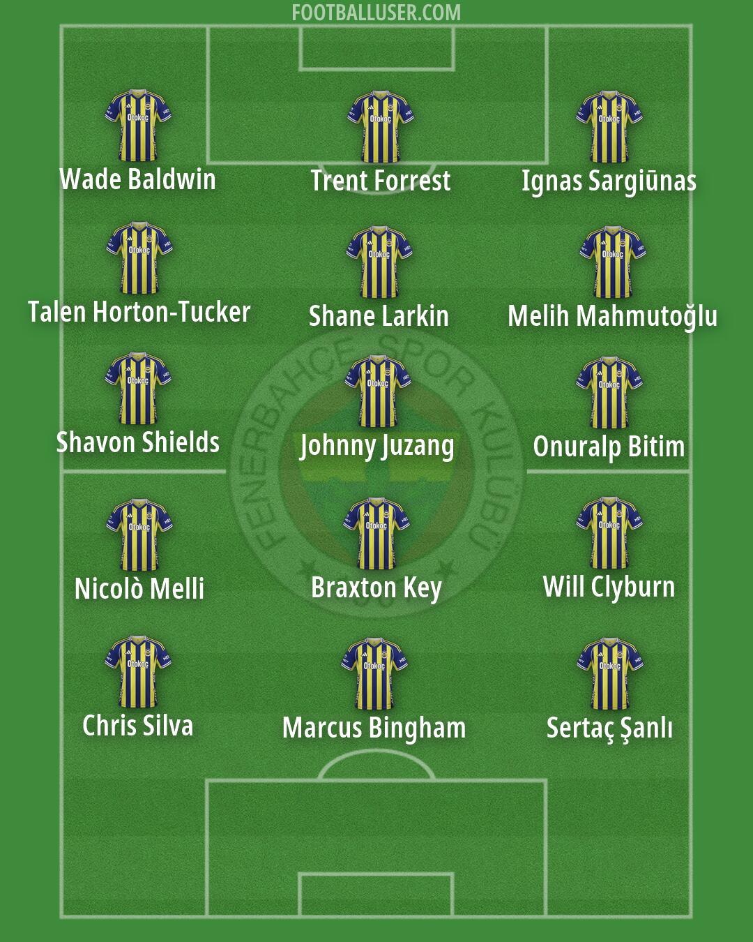 Fenerbahçe Formation 2026